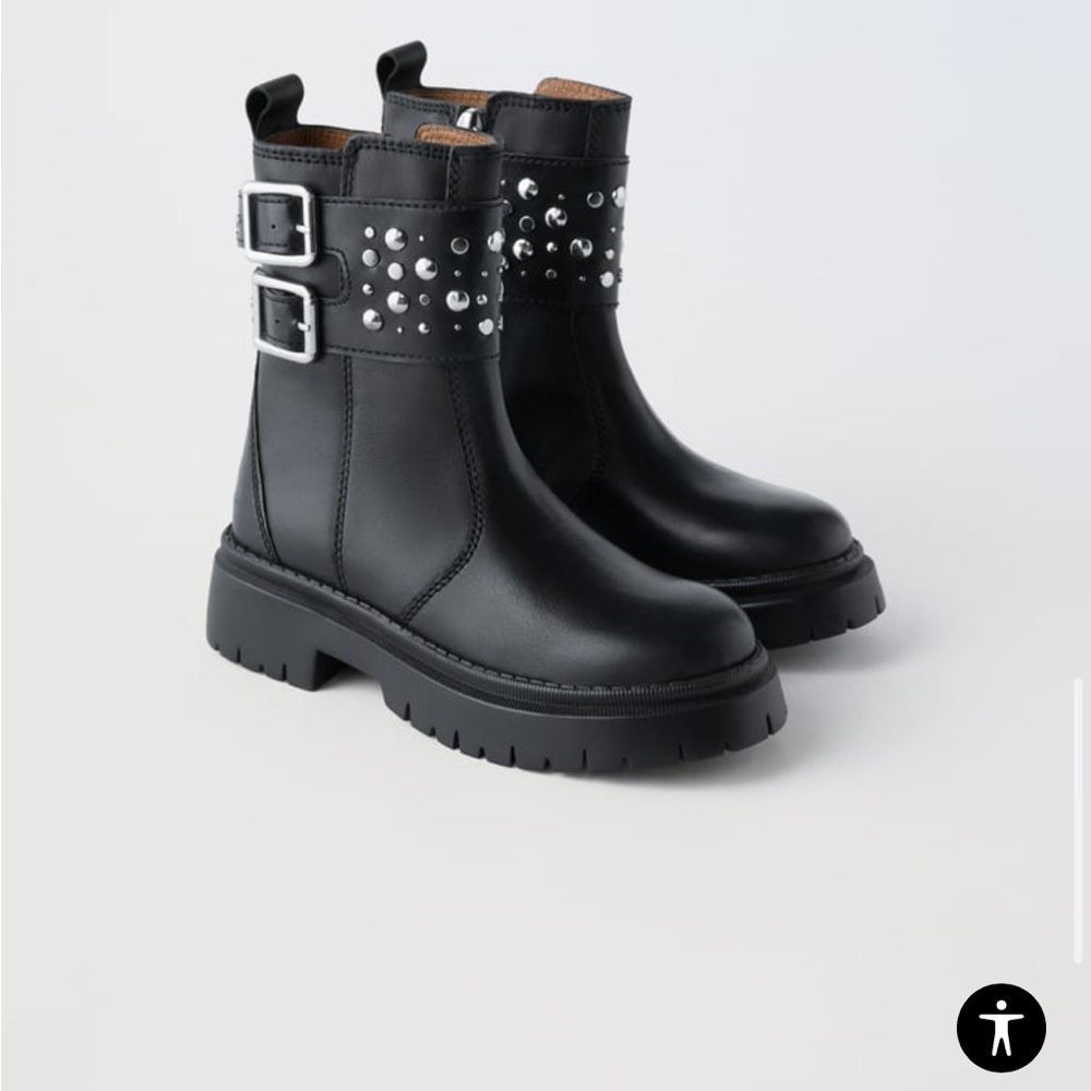 Zara Kids Studded Ankle Boots